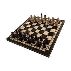 Schach mit Figuren, classic 350 aus Holz, Schachspiel 35x35,5x2,4