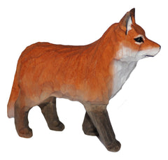 Handgeschnitzter Fuchs aus Holz ca. 10 cm bemalt