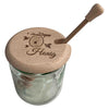 Honigglas Deckel mit Gravur Bienenstock
