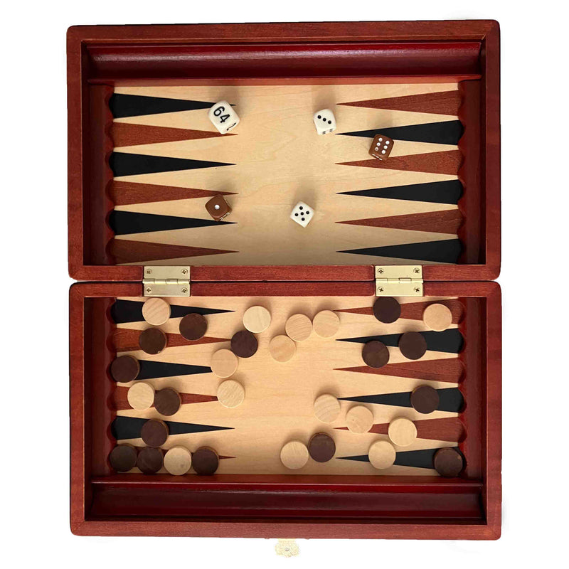 Backgammon 182 aus Holz, Kasette 33x28x2,5 cm