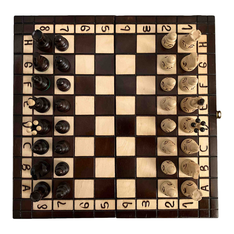 Schach mit Figuren, classic 320 aus Holz, Schachspiel 31x31x2,2 cm