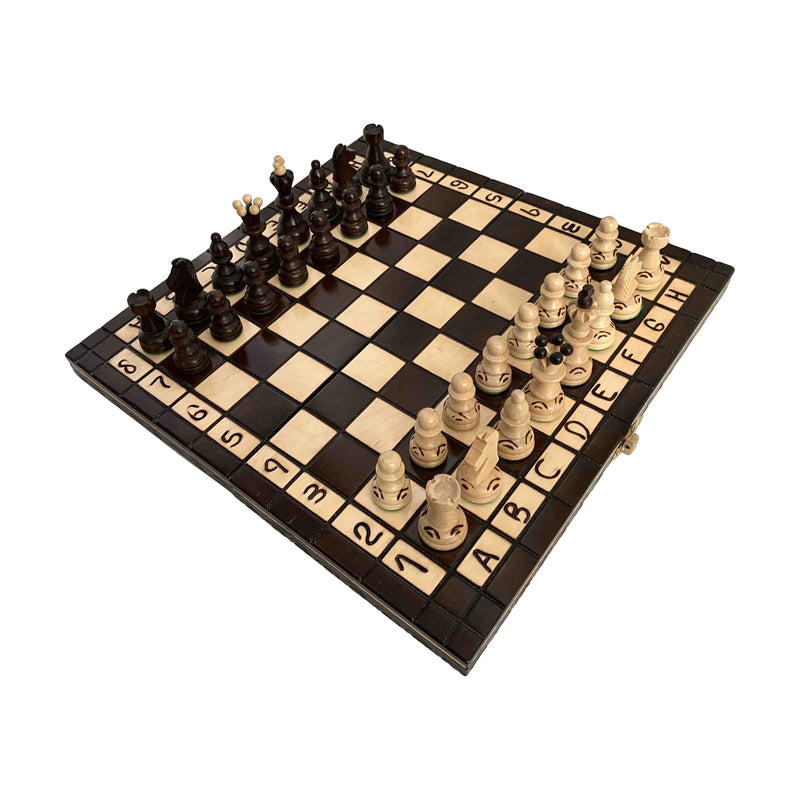 Schach mit Figuren, classic 320 aus Holz, Schachspiel 31x31x2,2 cm
