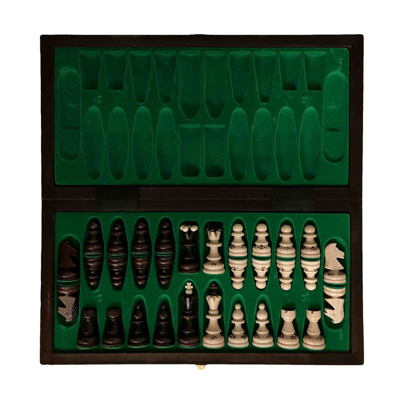 Schach mit Figuren, classic 350 aus Holz, Schachspiel 35x35,5x2,4
