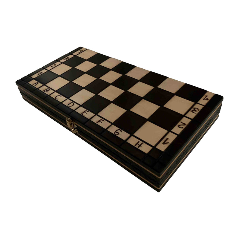 Schach mit Figuren, classic 350 aus Holz, Schachspiel 35x35,5x2,4