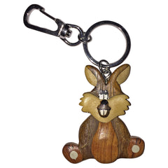 Schlüsselanhänger Hase aus Holz Nr. 019.134
