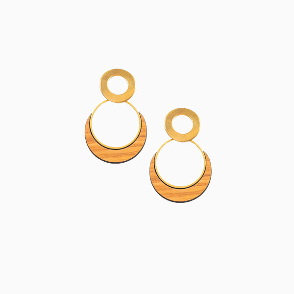 Ohrringe aus Olivenholz "Goldring" Nr. 052.304