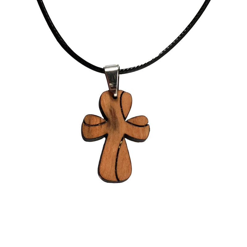 Halskette aus Olivenholz "Kreuz gerundet mini" Nr. 052.500
