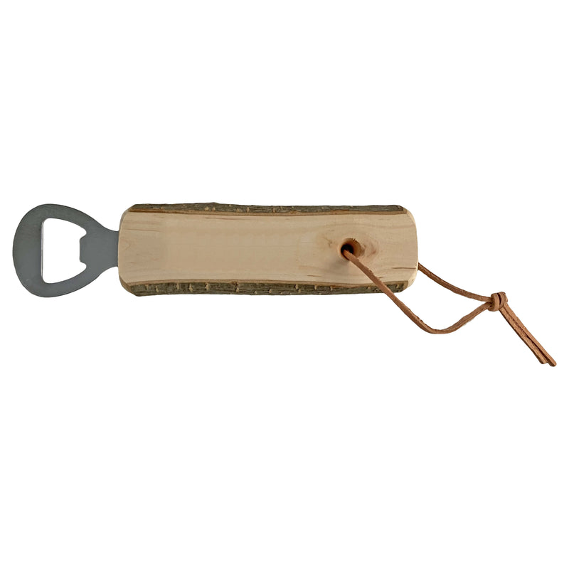 Flaschenöffner aus Holz mit Rinde kurz