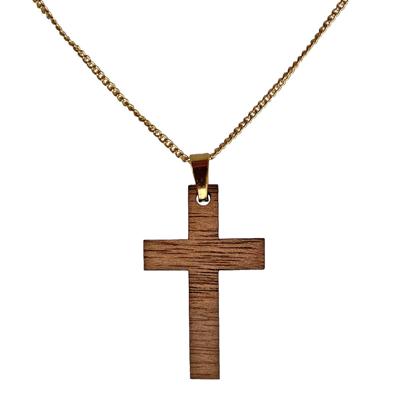 Halskette aus Walnussholz "Kreuz" Nr. 100.001