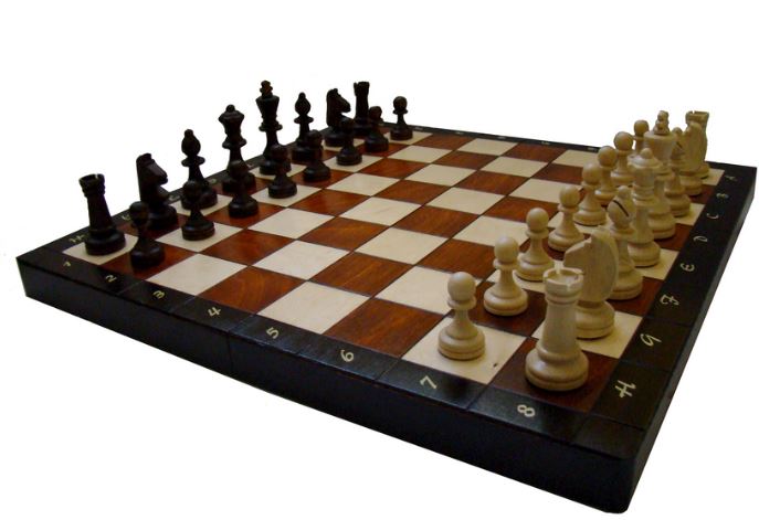 Schach magnetisch mit Figuren, Nr. 140B aus Holz, Schachspiel 35,5x35x2,2 cm