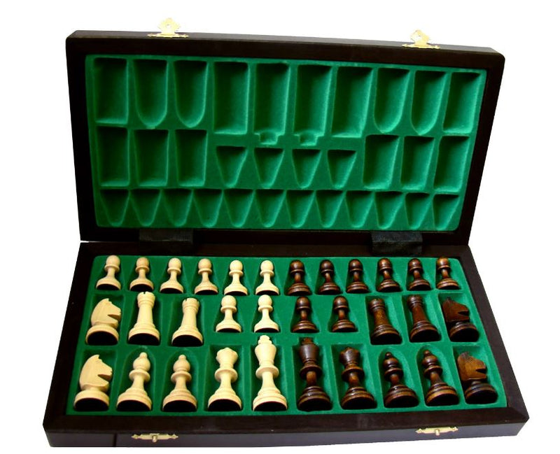 Schach magnetisch mit Figuren, Nr. 140B aus Holz, Schachspiel 35,5x35x2,2 cm