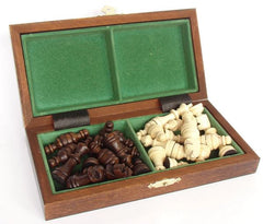 Schach magnetisch mit Figuren, Nr. 140M aus Holz, Schachspiel 20,5x20,0x2,0 cm