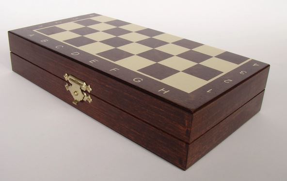 Schach magnetisch mit Figuren, Nr. 140M aus Holz, Schachspiel 20,5x20,0x2,0 cm