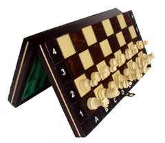 Schach magnetisch mit Figuren, Nr. 140S aus Holz, Schachspiel 27x27x2 cm