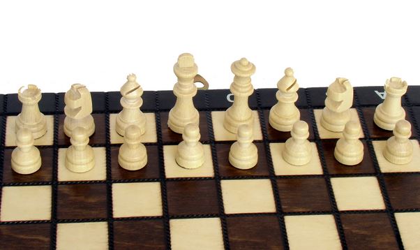 Schach magnetisch mit Figuren, Nr. 140S aus Holz, Schachspiel 27x27x2 cm