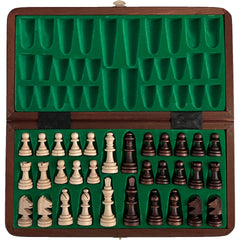 Schach magnetisch mit Figuren, Nr. 140i aus Holz, Schachspiel 28,5x28,5x2,0 cm