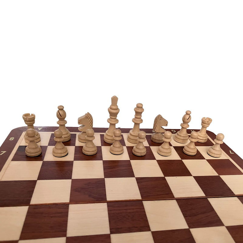 Schach magnetisch mit Figuren, Nr. 140i aus Holz, Schachspiel 28,5x28,5x2,0 cm