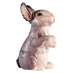 Hase stehend grau, Krippenfiguren 