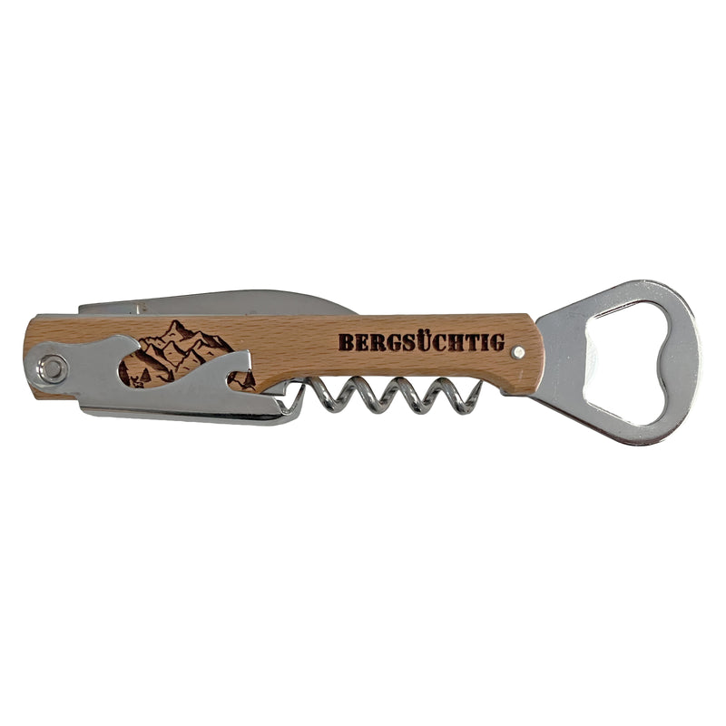 Taschenmesser mit 4 Funktionen, Buchenholz