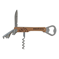 Taschenmesser mit 4 Funktionen, Buchenholz