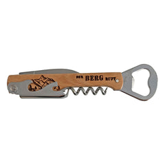 Taschenmesser mit 4 Funktionen, Buchenholz