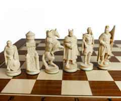 Schach mit Figuren, Nr. 121 aus Holz, Schachspiel 64,5x64,5x4 cm