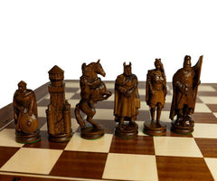 Schach mit Figuren, Nr. 121 aus Holz, Schachspiel 64,5x64,5x4 cm