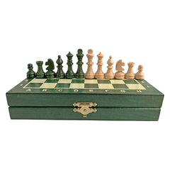 Schach mit Figuren, Nr. 154M aus Holz, Schachspiel 20,5x20,5x2 cm