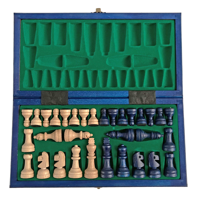 Schach mit Figuren, Nr. 154 aus Holz, Schachspiel 27,5x27,5x2 cm
