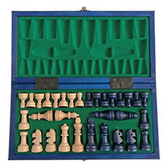 Schach mit Figuren, Nr. 154 aus Holz, Schachspiel 27,5x27,5x2 cm