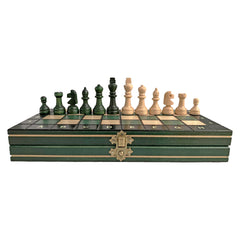 Schach mit Figuren, Nr. 154 aus Holz, Schachspiel 27,5x27,5x2 cm