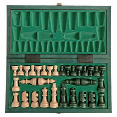Schach mit Figuren, Nr. 154 aus Holz, Schachspiel 27,5x27,5x2 cm