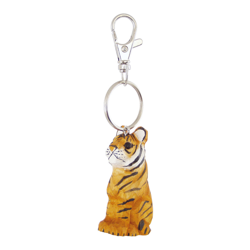 Schlüsselanhänger Tiger geschnitzt Nr. 013.251