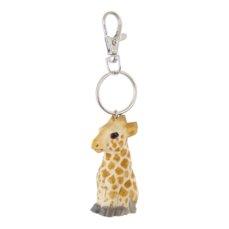 Schlüsselanhänger Giraffe geschnitzt Nr. 013.252