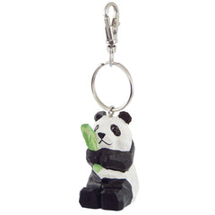 Schlüsselanhänger Panda geschnitzt Nr. 013.253 aus Holz