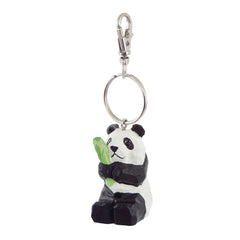 Schlüsselanhänger Panda geschnitzt Nr. 013.253