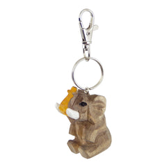 Schlüsselanhänger Elefant geschnitzt Nr. 013.256