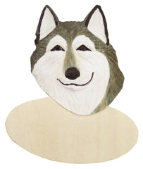 Magnet Husky aus Holz mit Gravurfeld Nr. 4203