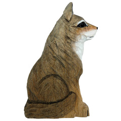 Magnet Wolf geschnitzt Nr. 4279 aus Holz, 7 cm