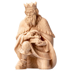 König kniend aus Zirbenholz, Krippenfiguren 