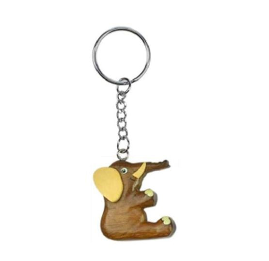 Schlüsselanhänger Elefant aus Holz Nr. 019.000