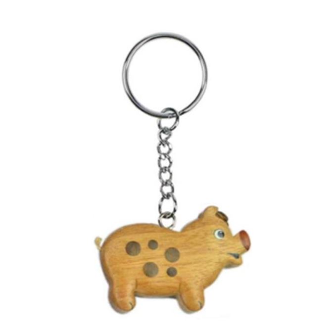 Schlüsselanhänger Schwein aus Holz Nr. 019.035