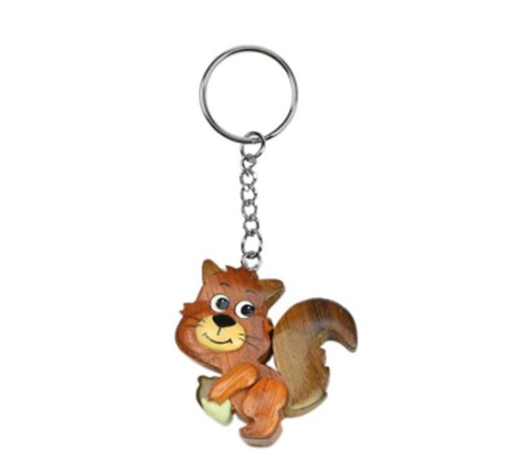 Schlüsselanhänger Eichhörnchen aus Holz Nr. 019.043