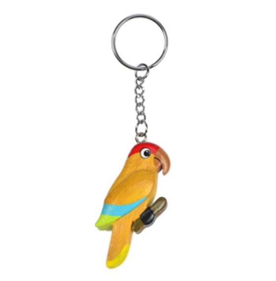 Schlüsselanhänger Papagei aus Holz Nr. 019.079
