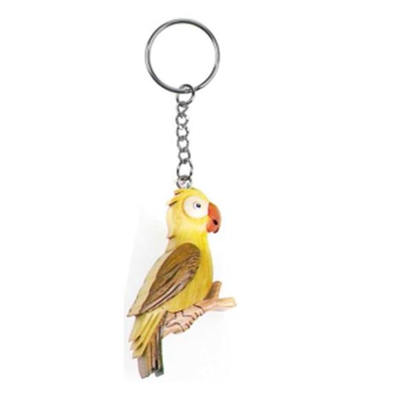 Schlüsselanhänger Papagei aus Holz Nr. 019.080