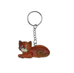 Schlüsselanhänger Katze aus Holz Nr. 019.099