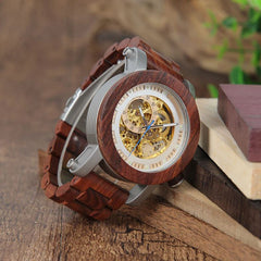Mechanische Holzuhr Herren Sial Elegance, Armbanduhr aus Holz Nr. SE511