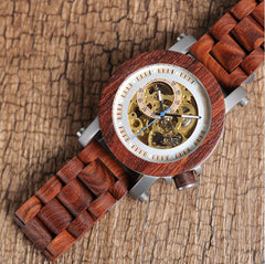 Mechanische Holzuhr Herren Sial Elegance, Armbanduhr aus Holz Nr. SE511