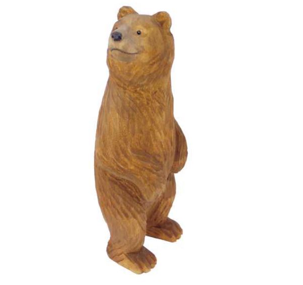 Handgeschnitzter Bär bemalt aus Holz ca. 20 cm