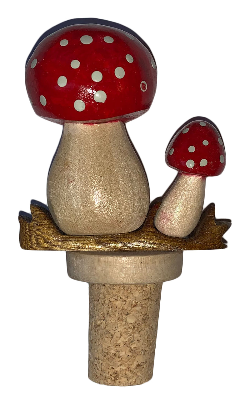 Flaschenkorken Pilz aus Holz gemischt im 8er Set